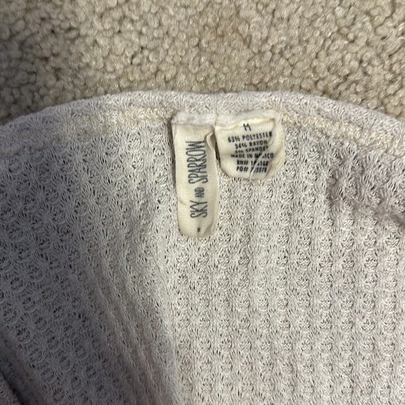 sky and sparrow button up sweater with tie - Picture 5 of 5